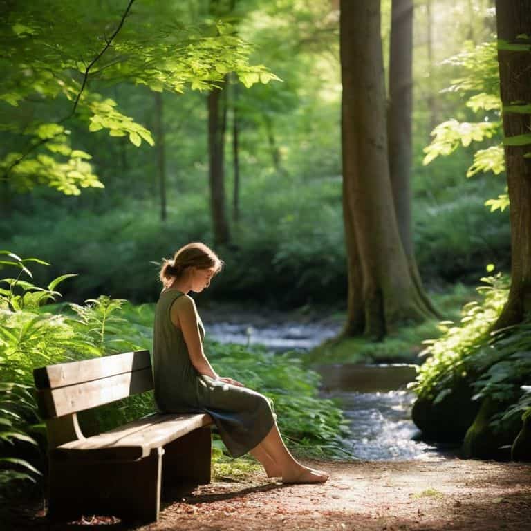 Mindful living serene nature scene