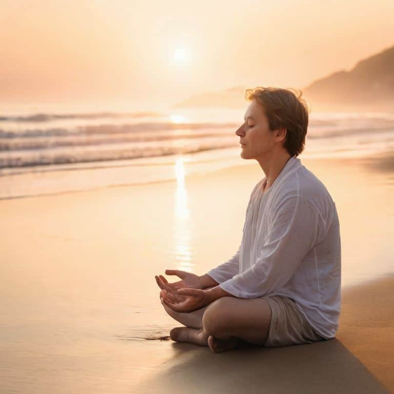 Self-compassion and mindfulness in nature scene