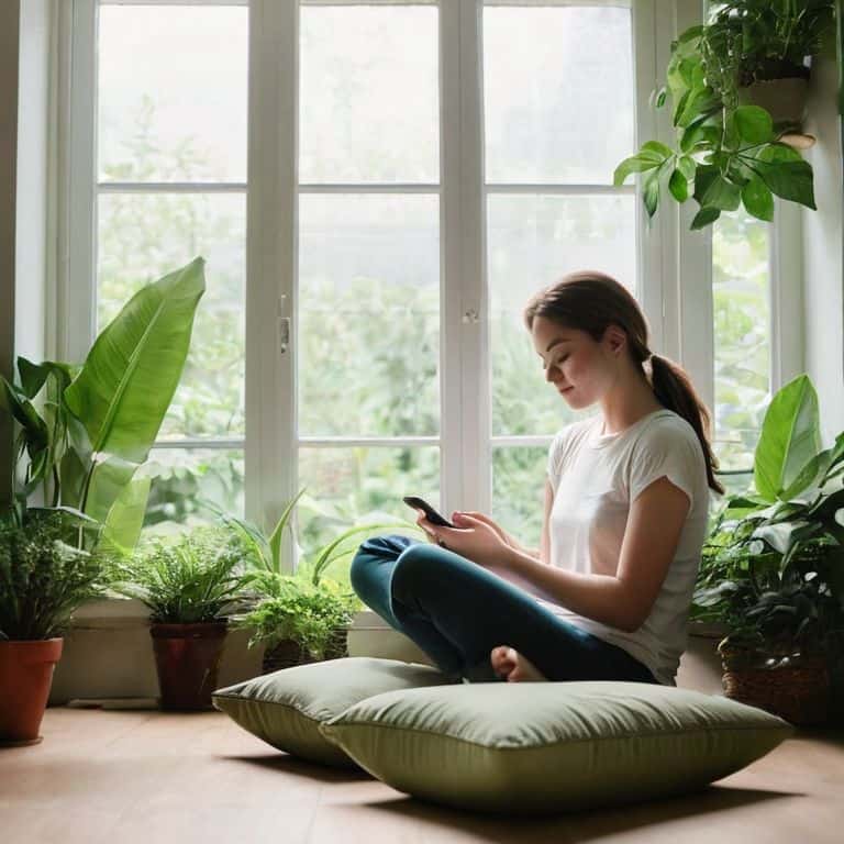 Meditation app for beginners in use