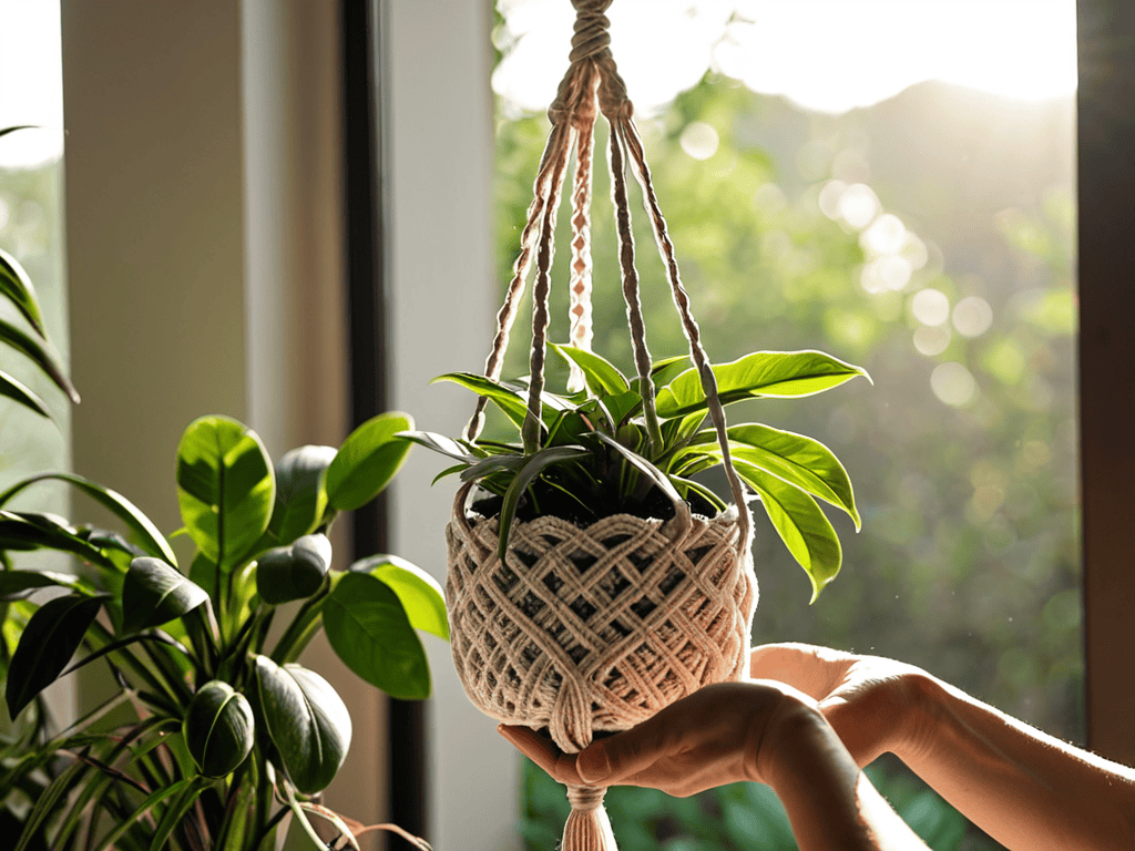 Macrame plant hanger DIY tips