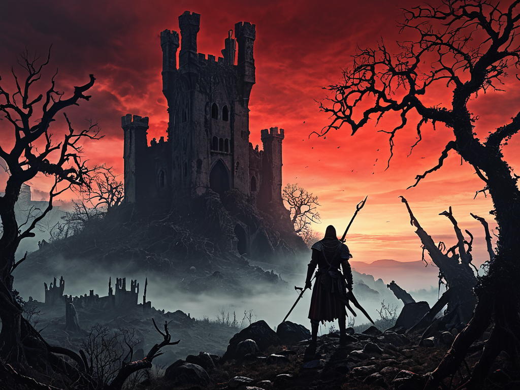 Grimdark fantasy fiction scene