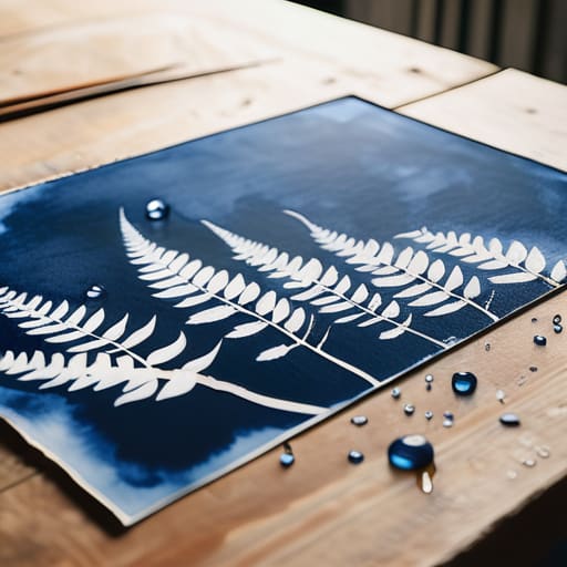 Cyanotype botanical prints chasing the blue.